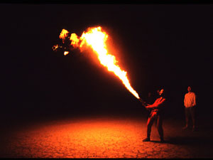 Flamethrower testing