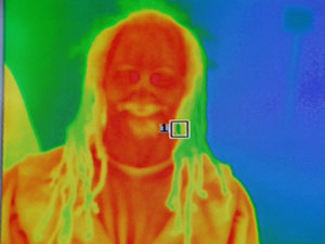 Vince is hot, thermal imaging